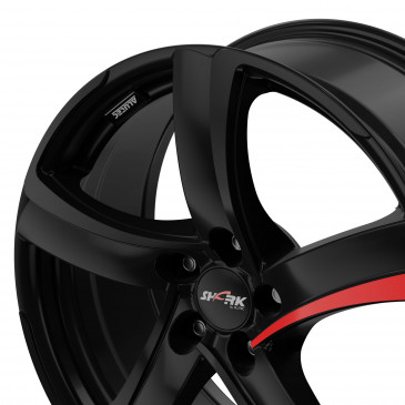ALUTEC Shark racing-black pad-red
