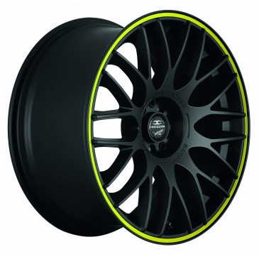 BARRACUDA Karizzma+Trackspacer Mattblack Puresports / Color Trim gelb