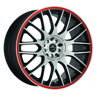 BARRACUDA Karizzma+Trackspacer Mattblack-polished / Color Trim rot