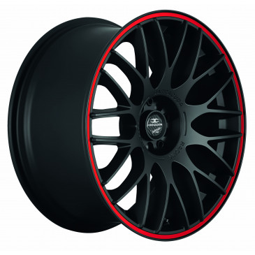 BARRACUDA Karizzma+Trackspacer Mattblack Puresports / Color Trim rot