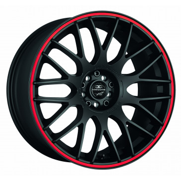BARRACUDA Karizzma+Trackspacer Mattblack Puresports / Color Trim rot