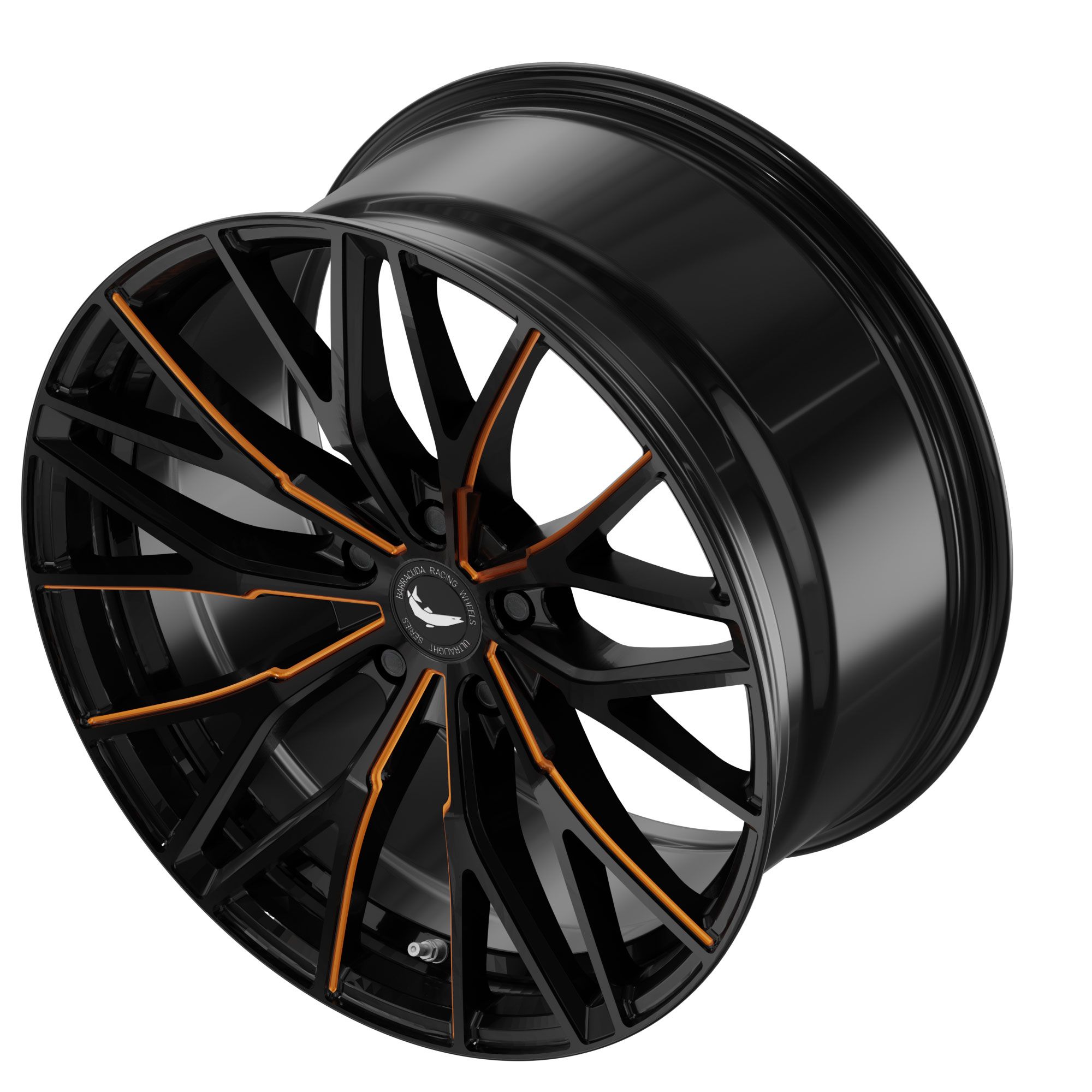 Barracuda Project Felgen Black Gloss Flashorange Schwarz Orange