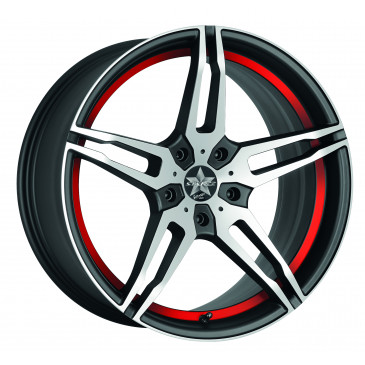 BARRACUDA Starzz Mattblack-polished / undercut Color Trim rot