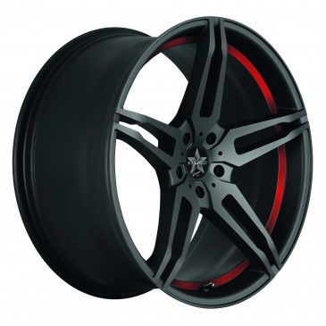 BARRACUDA Starzz+Trackspacer Mattblack-polished / undercut Color Trim rot