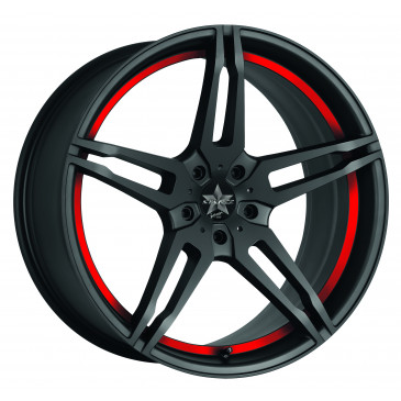 BARRACUDA Starzz+Trackspacer Mattblack Puresports / undercut Color Trim rot