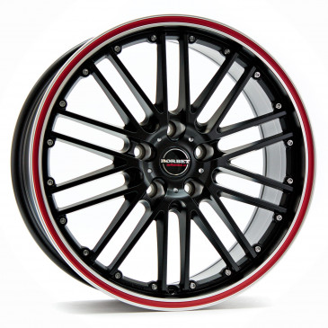Borbet CW2 black red line