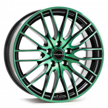 Borbet CW4 black green glossy
