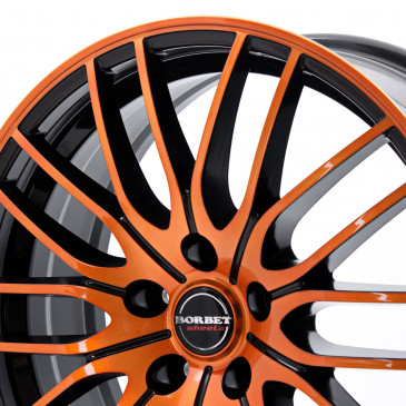 Borbet CW4 black orange glossy
