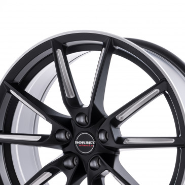 Borbet LX black matt spoke rim polished