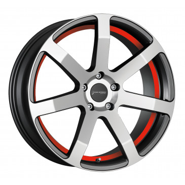 Corspeed Challenge+Trackspacer Highgloss Gunmetal polished / undercut Color Trim rot