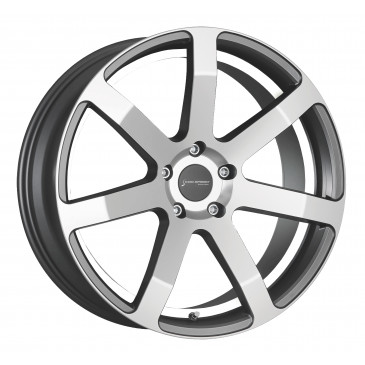 Corspeed Challenge+Trackspacer Highgloss Gunmetal polished / undercut Color Trim weiss