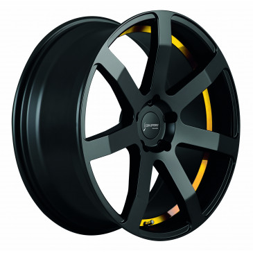 Corspeed Challenge+Trackspacer Mattblack Puresports / undercut Color Trim gelb