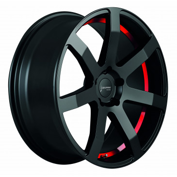 Corspeed Challenge+Trackspacer Mattblack Puresports / undercut Color Trim rot
