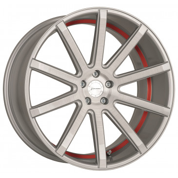 Corspeed Deville Silver-brushed-Surface/ undercut Color Trim rot