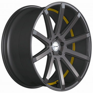 Corspeed Deville+Trackspacer Mattgunmetal/ undercut Color Trim gelb