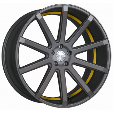 Corspeed Deville+Trackspacer Mattgunmetal/ undercut Color Trim gelb
