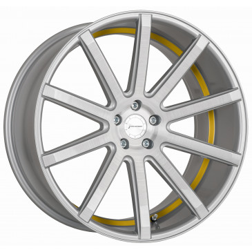 Corspeed Deville+Trackspacer Silver-brushed-Surface/ undercut Color Trim gelb