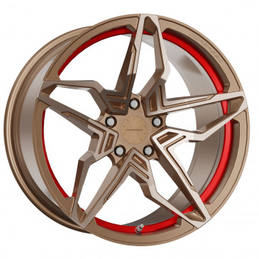 Corspeed Kharma Highgloss-Bronze brushed Surface undercut Trimline red