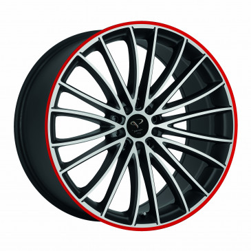 Corspeed Le mans Mattblack-polished / Color Trim rot