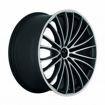 Corspeed Le mans+Trackspacer Mattblack-polished / Color Trim weiss