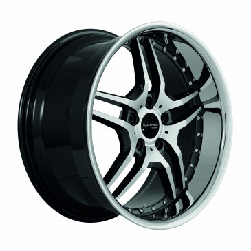 Corspeed Vegas+Trackspacer Highgloss black polished inox lip