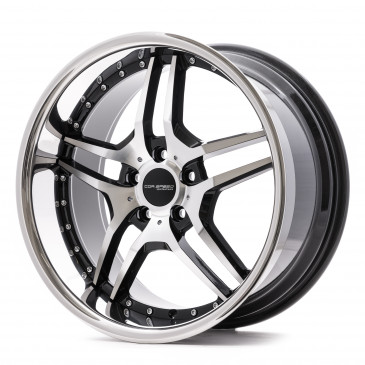 Corspeed Vegas+Trackspacer Highgloss black polished inox lip