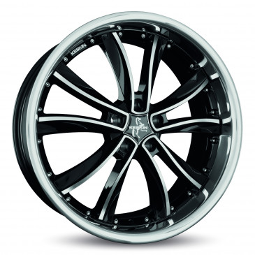 KESKIN KT13 BLACK FRONT POLISH STEEL LIP