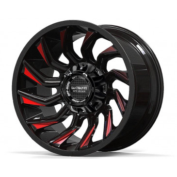 La Chanti Performance LC-OF12 Gloss Black Red Spokes