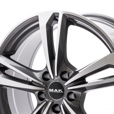 MAK Emblema Gun metal mirror face