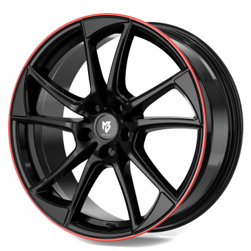 MB-DESIGN mb1 Glanzschwarz Horn Rot