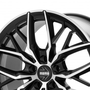 MOMO Spider matt black diamond cut