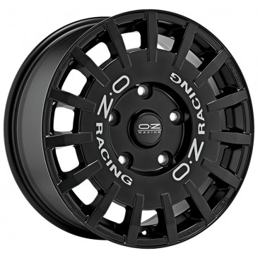 OZ RACING RALLY MATT BLACK+SIL.LETT.
