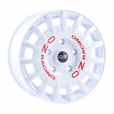 OZ RACING RALLY WHITE + RED LET.