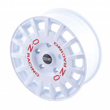 OZ RACING RALLY WHITE + RED LET.
