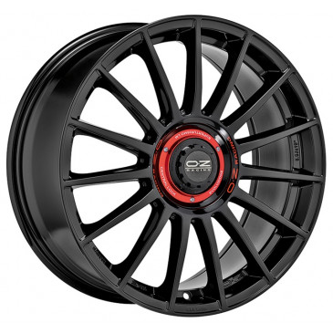 OZ RACING SUPERTURISMO EVOLUZIONE GLOSS BLACK+RED LET.