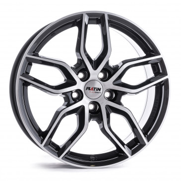 Platin Wheels P 72 diamantschwarz, Front poliert