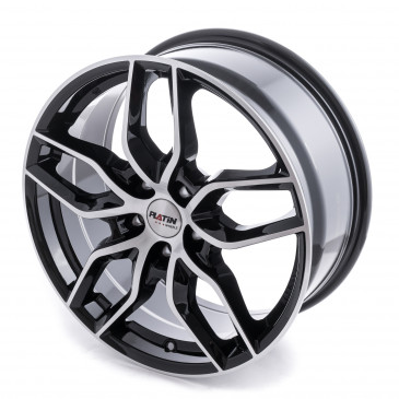 Platin Wheels P 72 diamantschwarz, Front poliert