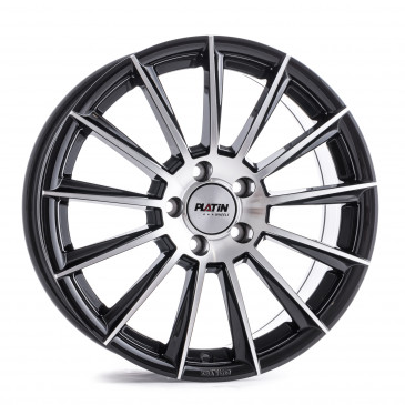 Platin Wheels P 74 schwarz poliert