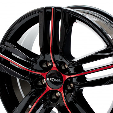 RONAL R57 MCR JETBLACK-RED SPOKE
