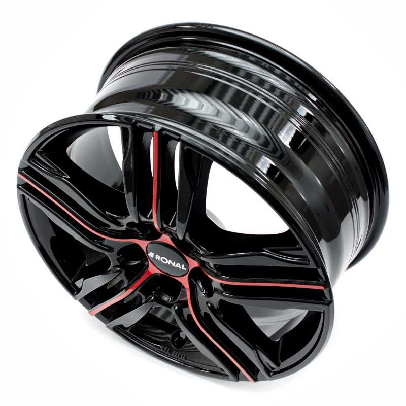 Ronal R Mcr Jetblack Red Spoke Velonity