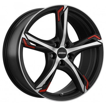 RONAL R62 Red JETBLACK MATT-FRONTKOPIERT