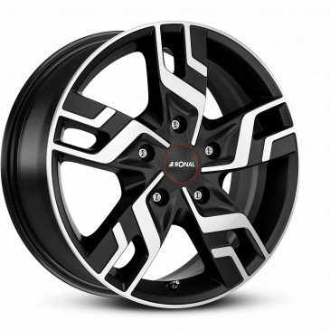 RONAL R64 JETBLACK-MATT-FRONTKOPIERT