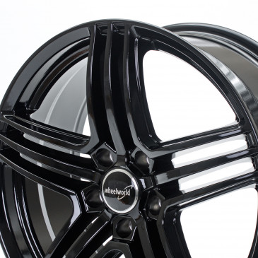 WHEELWORLD WH12 Schwarz glänzend lackiert