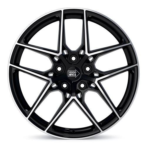 1000 Miglia MM1004 GLOSS BLACK HALF SPOKE POLISHED