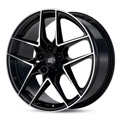 1000 Miglia MM1004 GLOSS BLACK HALF SPOKE POLISHED