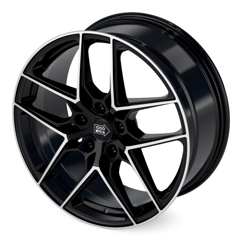 1000 Miglia MM1004 GLOSS BLACK HALF SPOKE POLISHED