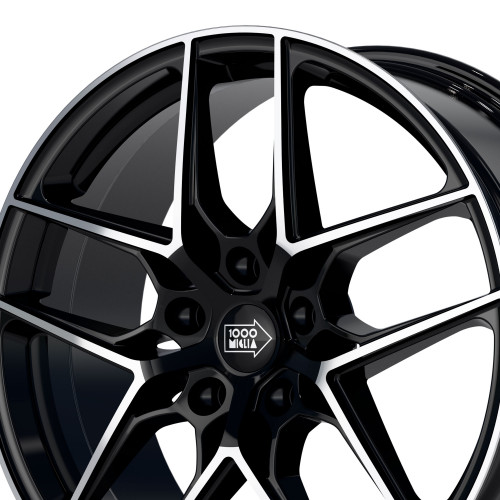 1000 Miglia MM1004 GLOSS BLACK HALF SPOKE POLISHED