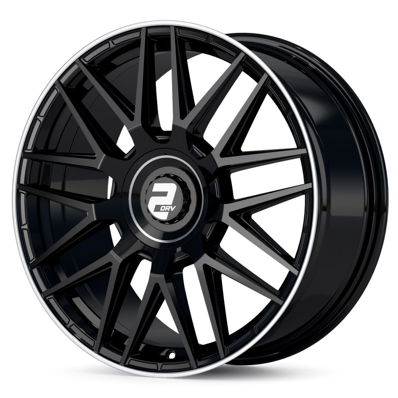 2DRV WH43 Schwarz glänzend lackiert mit hochglanzpoliertem Felgenbett