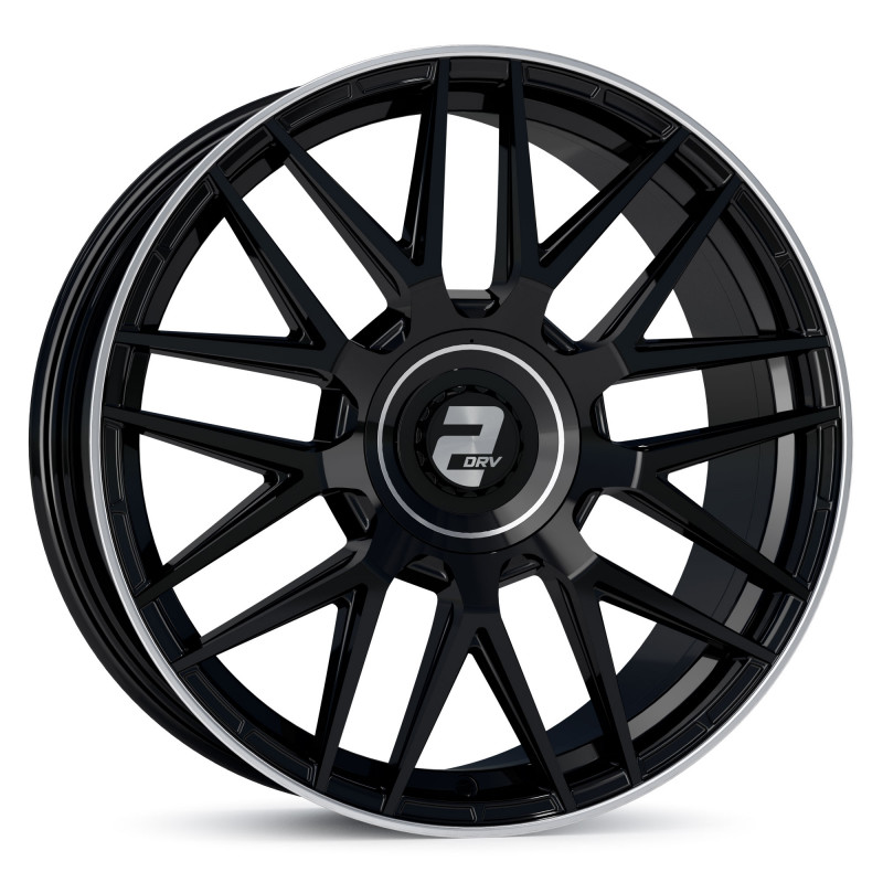 2DRV WH43 Schwarz glänzend lackiert mit hochglanzpoliertem Felgenbett