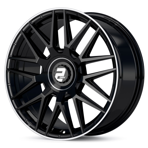 2DRV WH43 Schwarz glänzend lackiert mit hochglanzpoliertem Felgenbett
